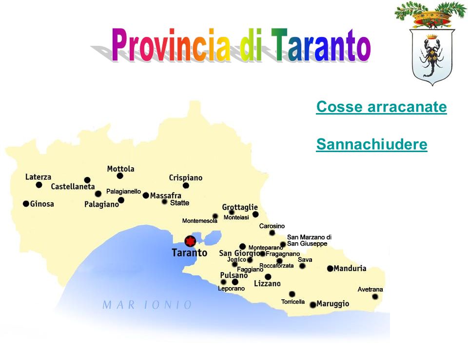 Provincia di Taranto Cosse arracanate Sannachiudere