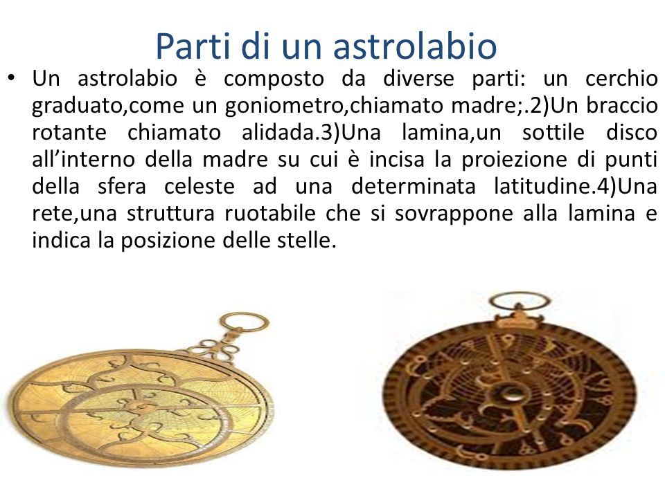 Parti di un astrolabio