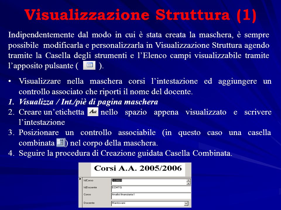 Visualizzazione Struttura (1)