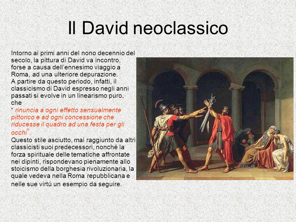 Il David neoclassico