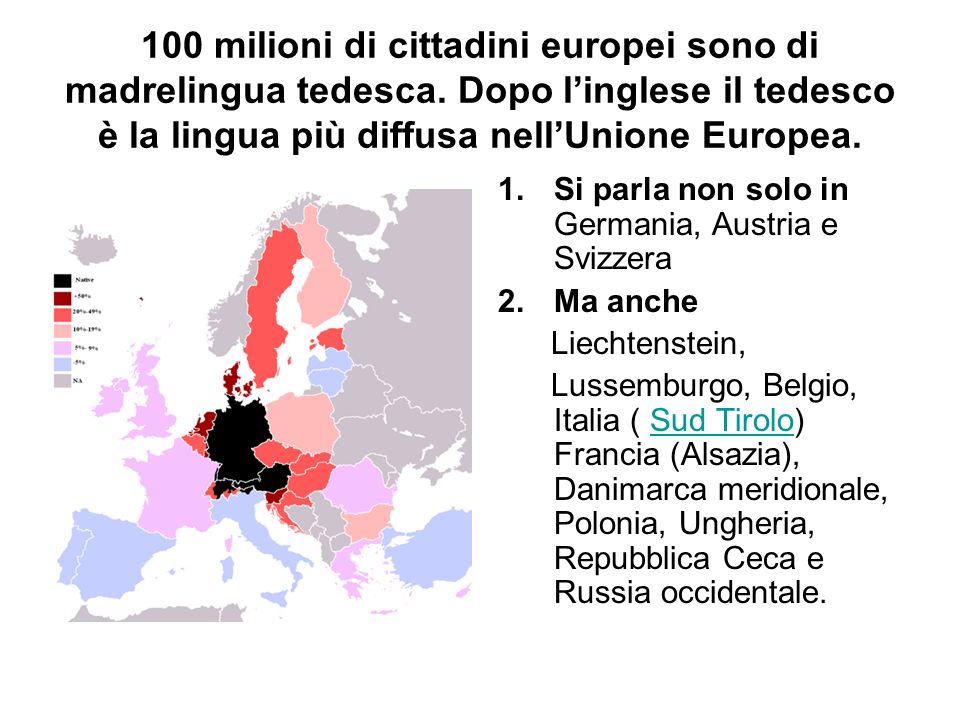 100 milioni di cittadini europei sono di madrelingua tedesca