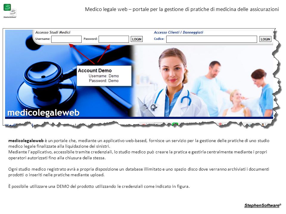 Medico legale web – portale per la gestione di pratiche di medicina delle assicurazioni