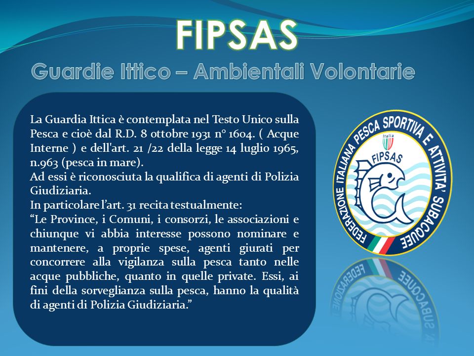 FIPSAS Guardie Ittico – Ambientali Volontarie