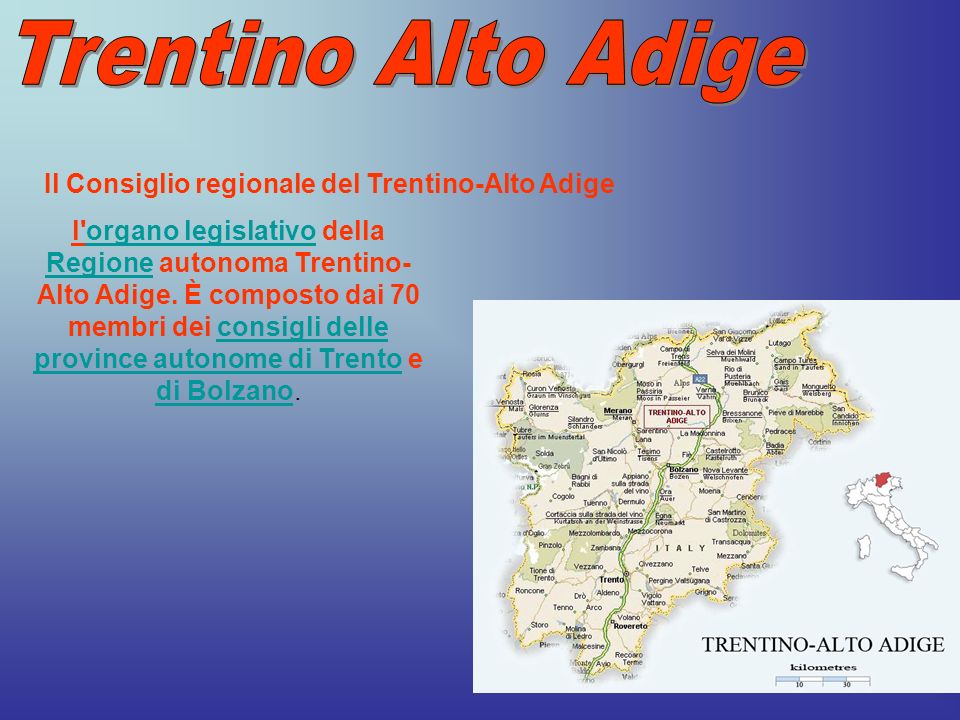 Trentino Alto Adige Il Consiglio regionale del Trentino-Alto Adige
