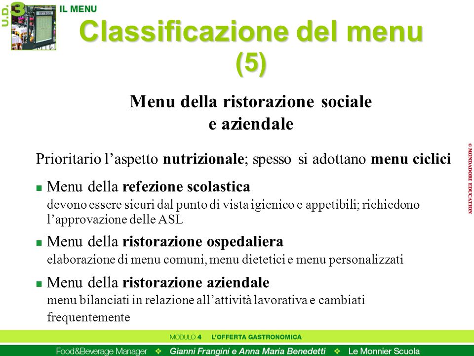 Classificazione del menu (5)