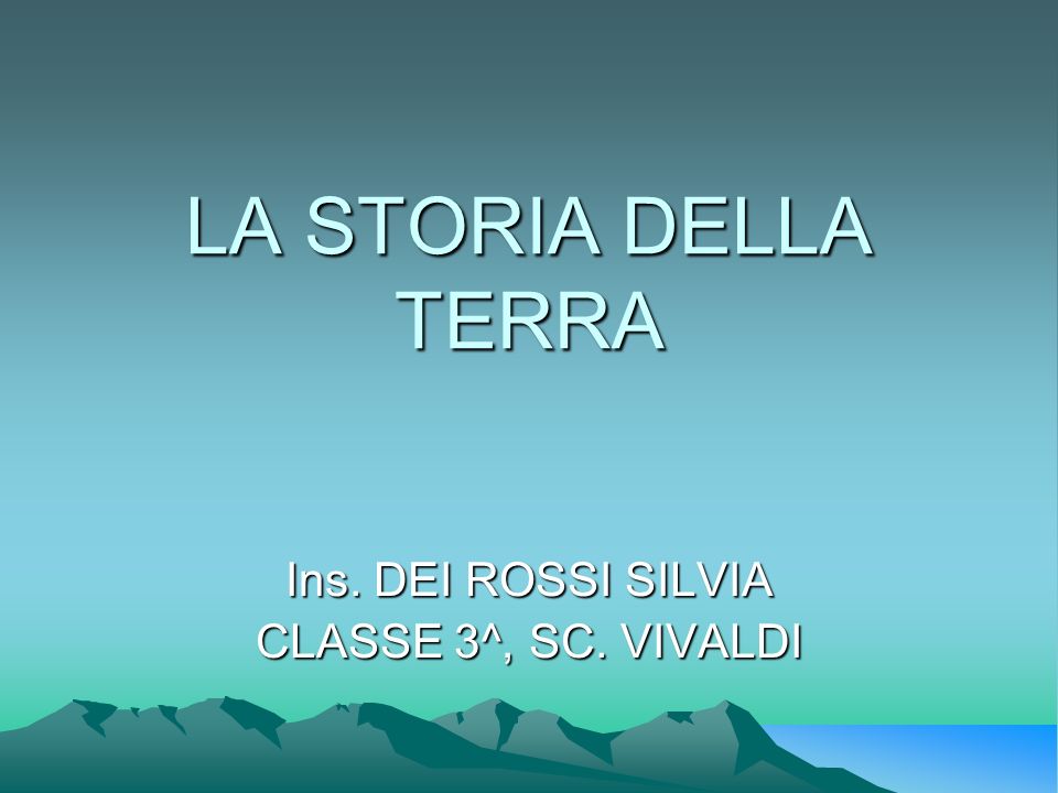Ins. DEI ROSSI SILVIA CLASSE 3^, SC. VIVALDI