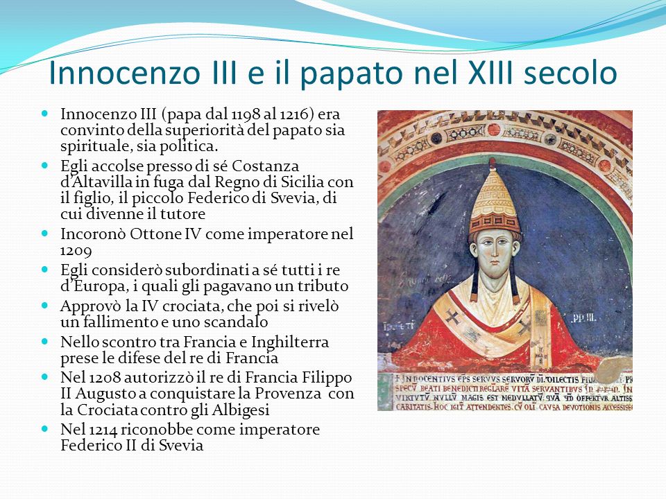 Innocenzo III e il papato nel XIII secolo
