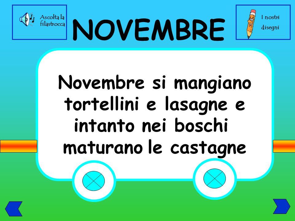 NOVEMBRE Novembre si mangiano tortellini e lasagne e