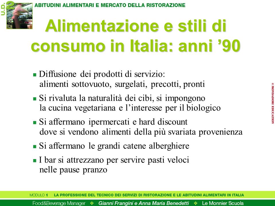 Alimentazione e stili di consumo in Italia: anni ’90