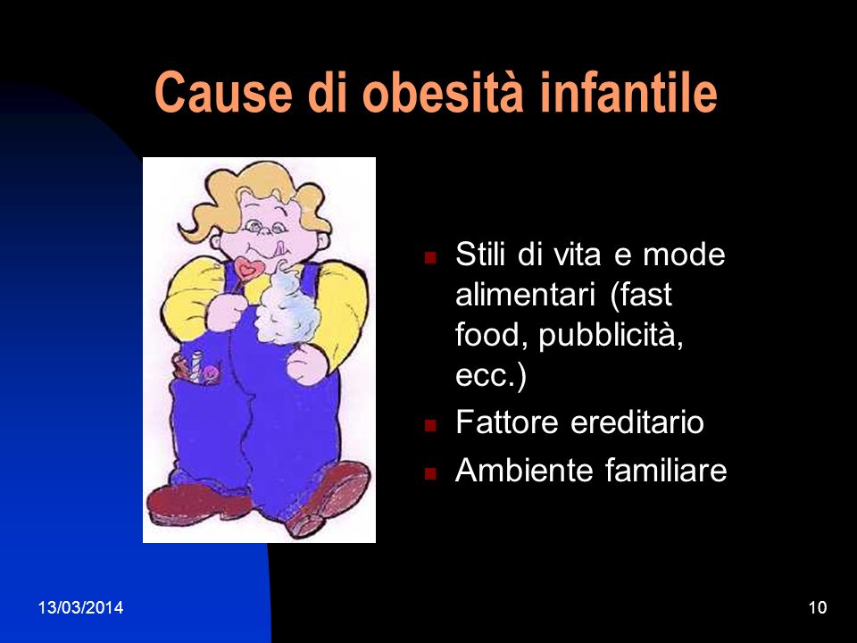 Cause di obesità infantile