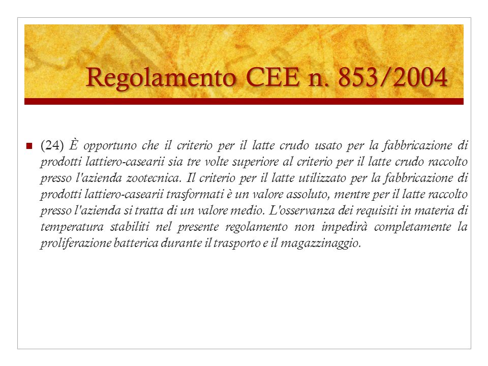 Regolamento CEE n. 853/2004
