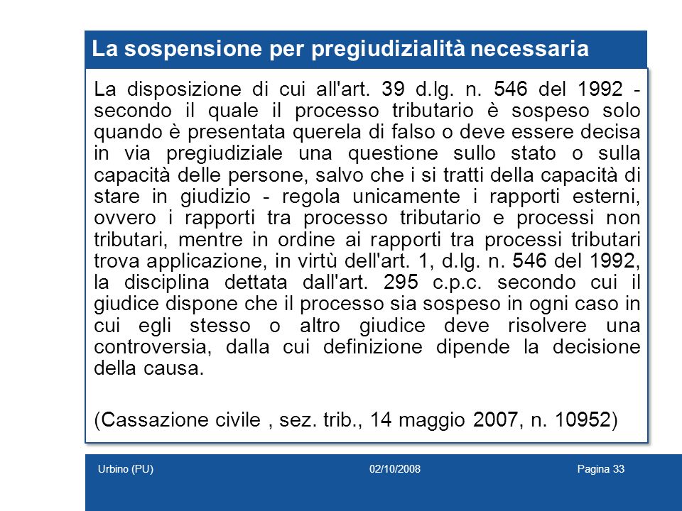 Enti Locali E Processo Tributario - Ppt Scaricare