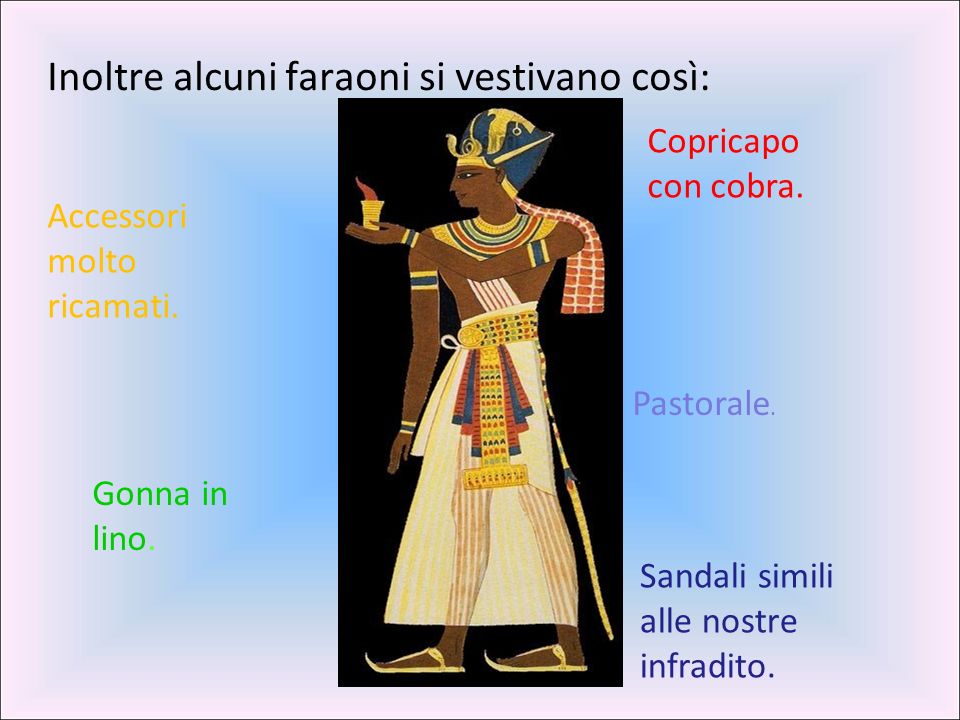 Inoltre alcuni faraoni si vestivano così: