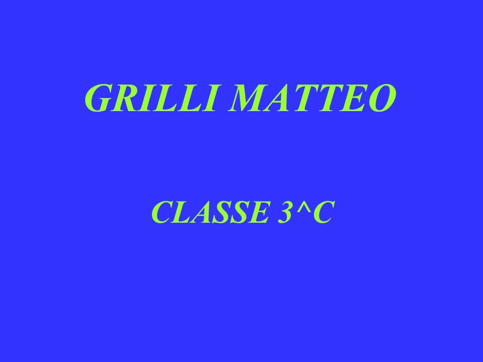 GRILLI MATTEO CLASSE 3^C