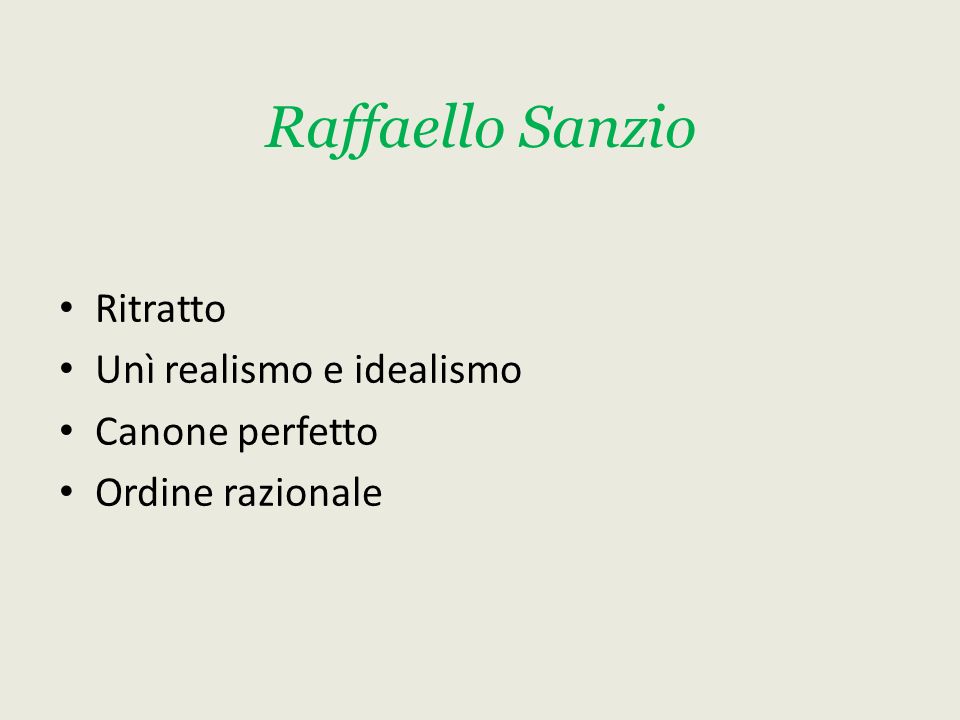 Raffaello Sanzio Ritratto Unì realismo e idealismo Canone perfetto