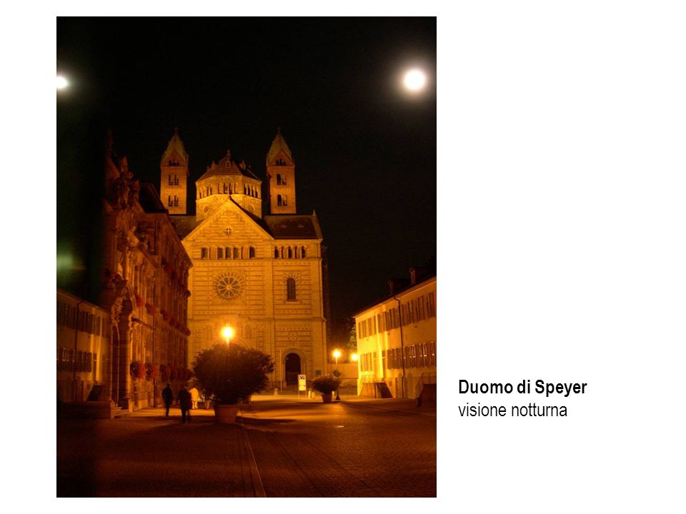 Duomo di Speyer visione notturna