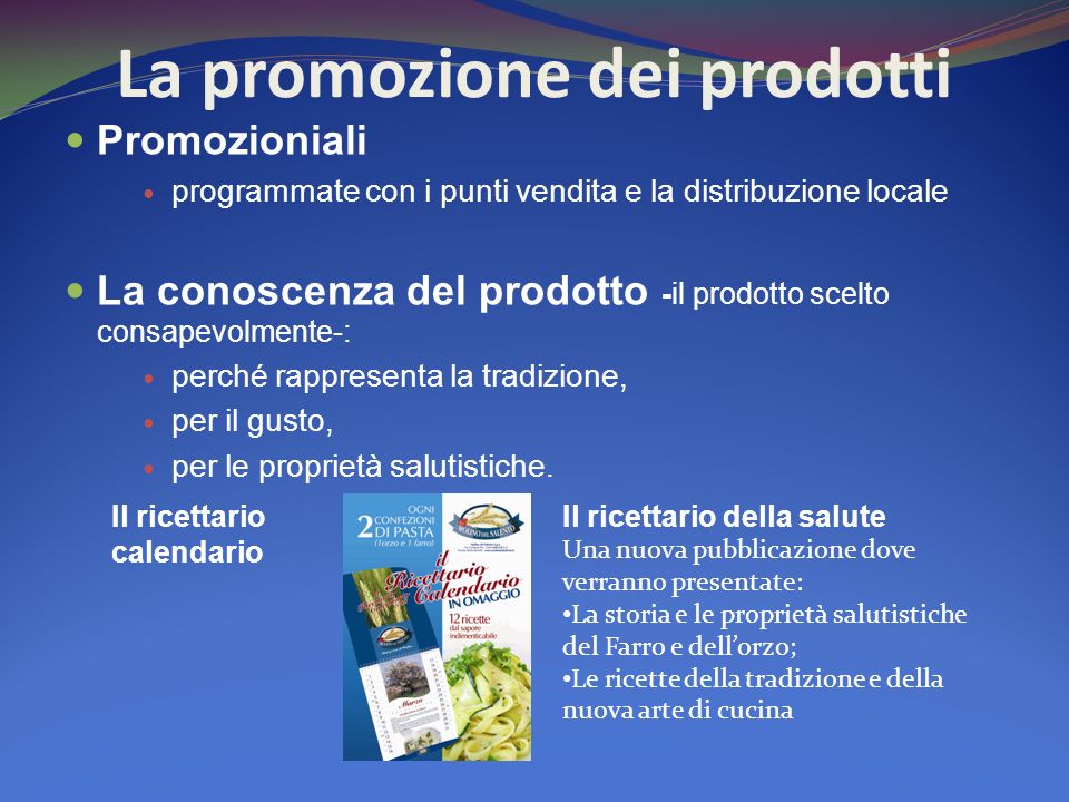 La promozione dei prodotti