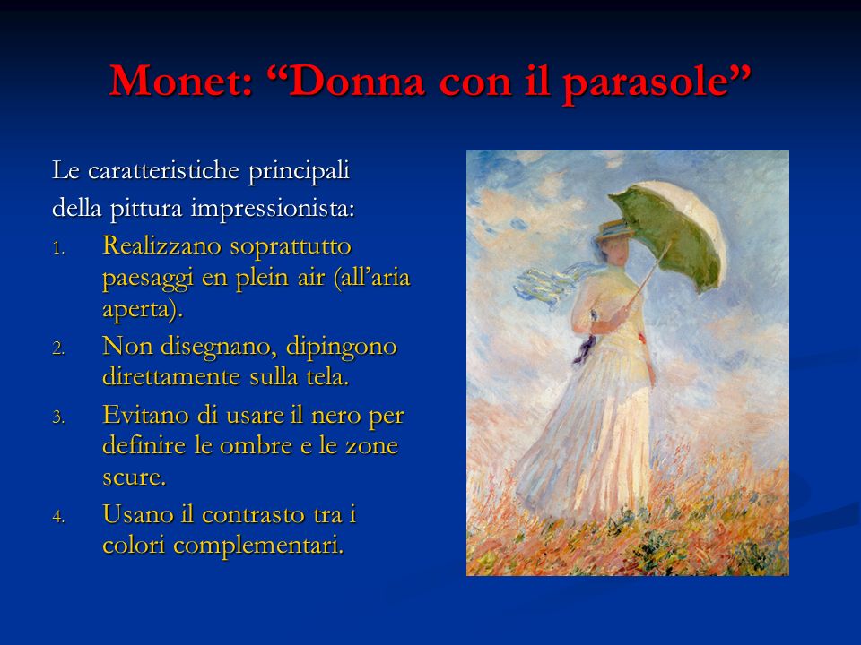 Monet: Donna con il parasole