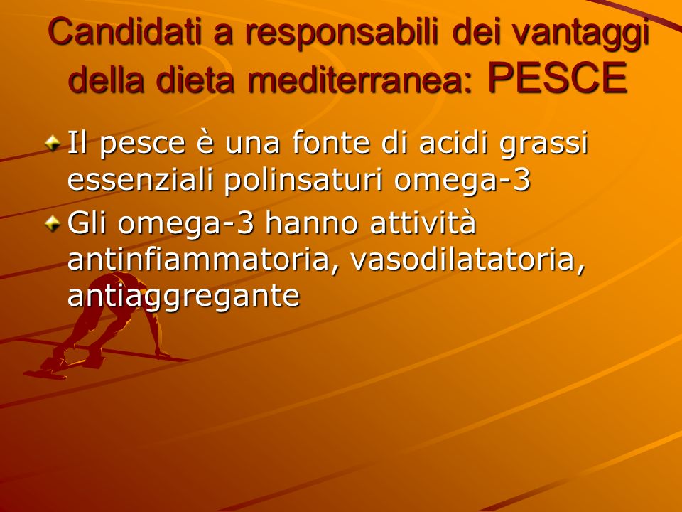 Candidati a responsabili dei vantaggi della dieta mediterranea: PESCE