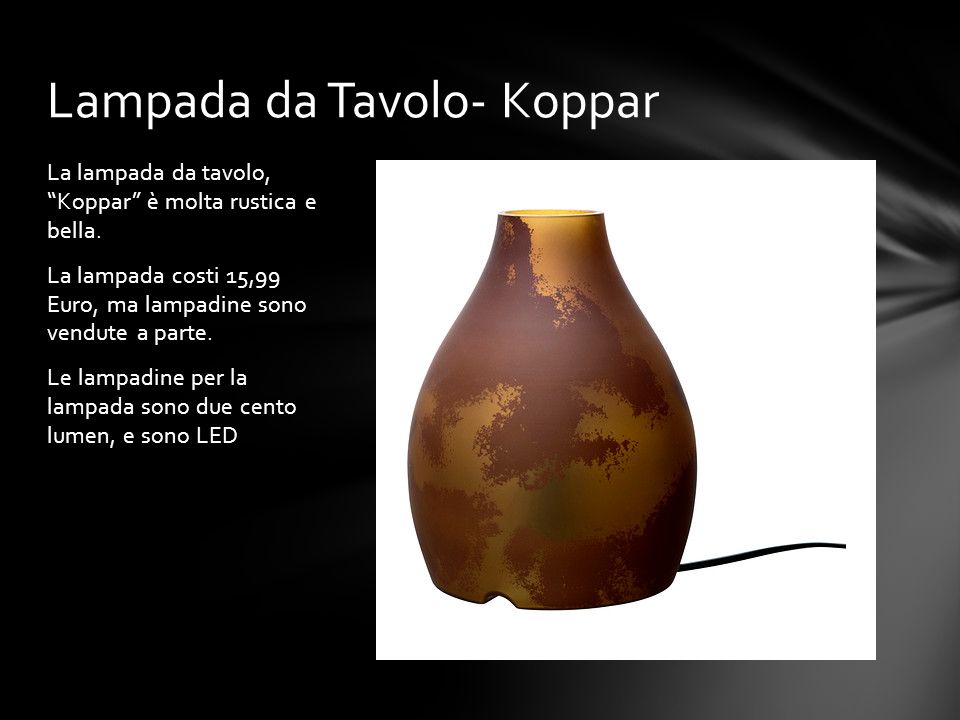 Lampada da Tavolo- Koppar