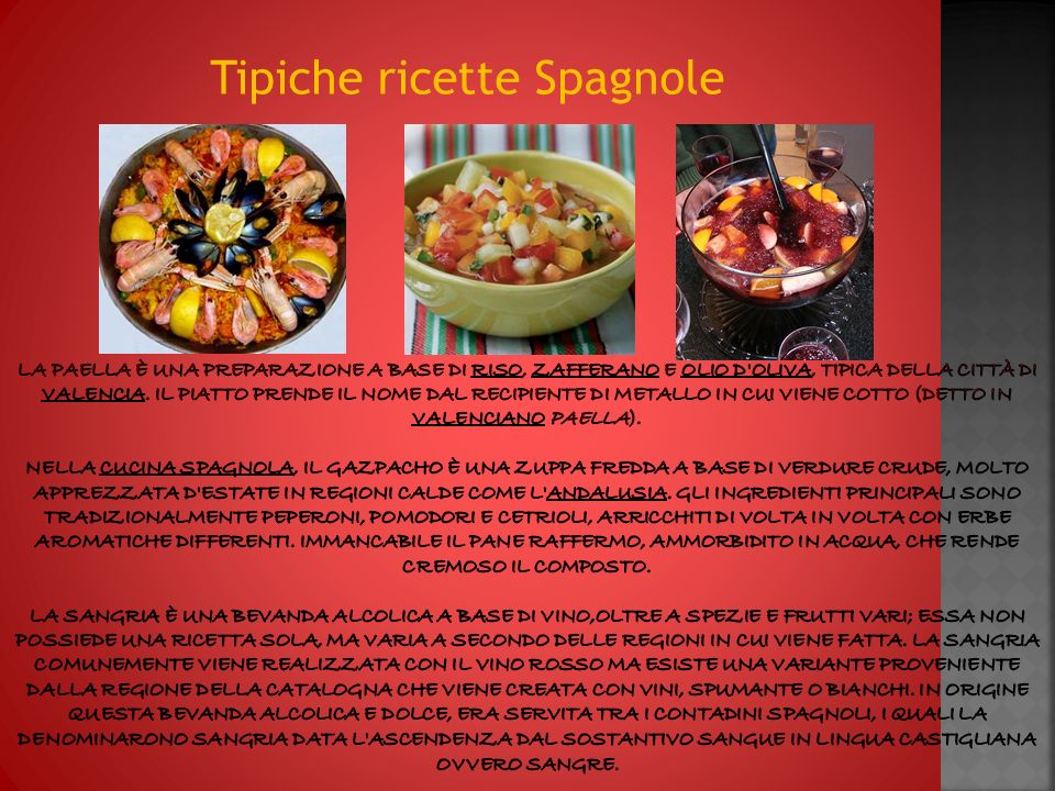 Tipiche ricette Spagnole