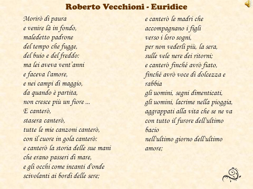 Roberto Vecchioni - Euridice