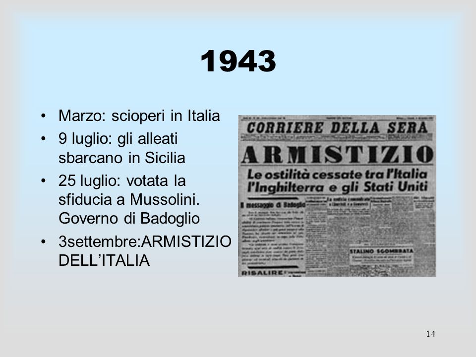 1943 Marzo: scioperi in Italia