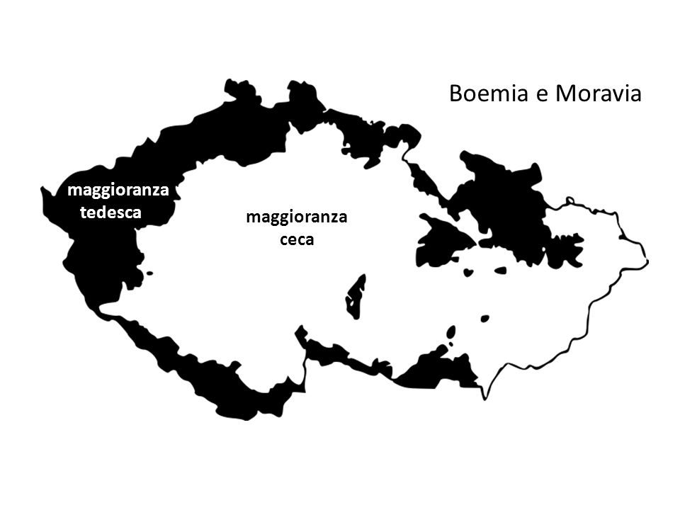 Boemia e Moravia maggioranza tedesca maggioranza ceca