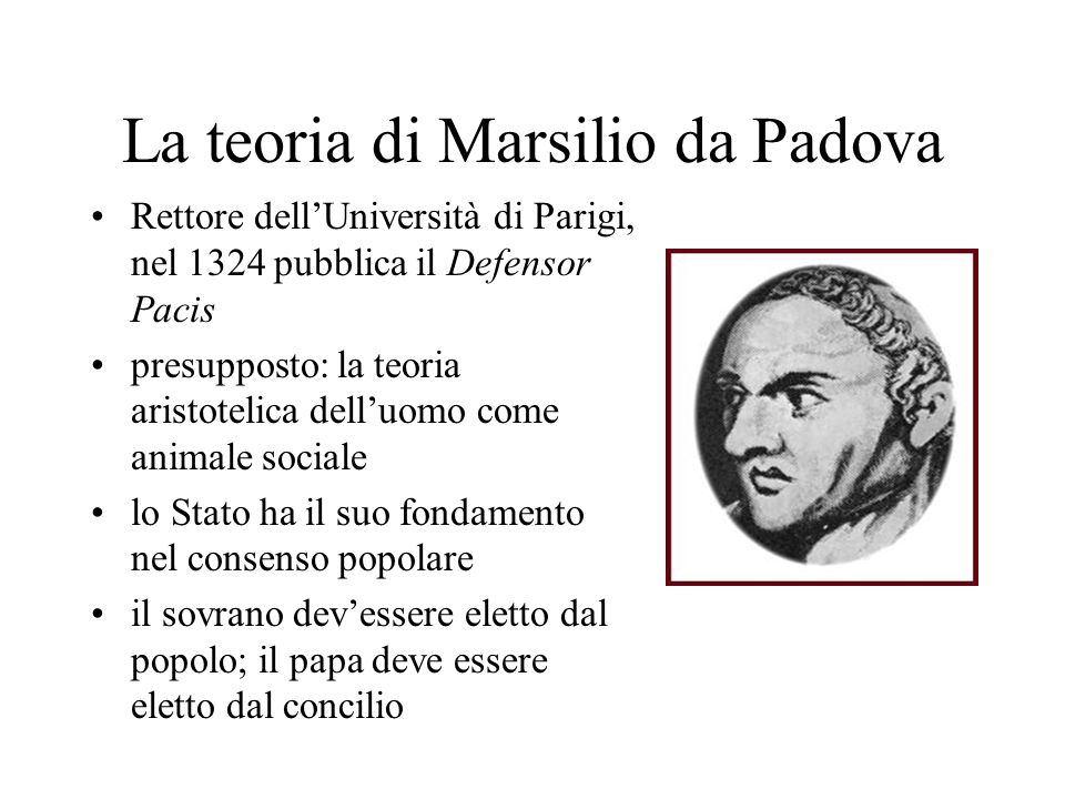 La teoria di Marsilio da Padova
