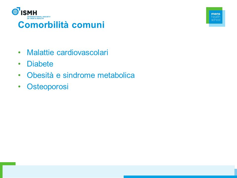 Comorbilità comuni Malattie cardiovascolari Diabete
