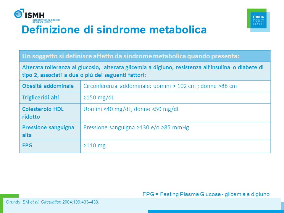 Definizione di sindrome metabolica