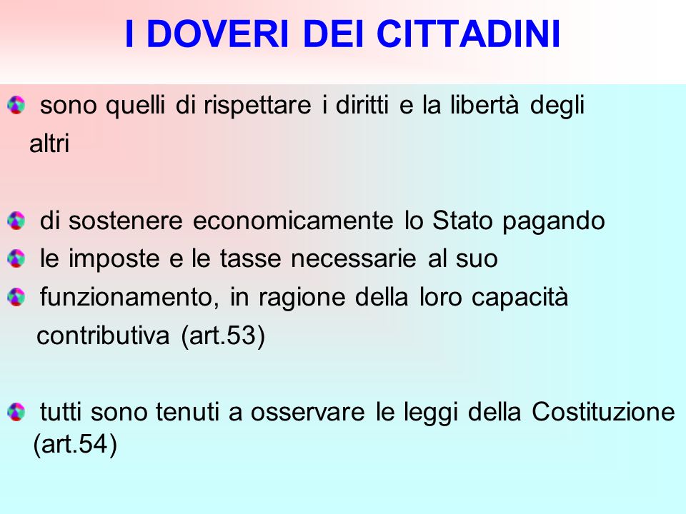 La Costituzione Italiana Parte Prima Ppt Scaricare