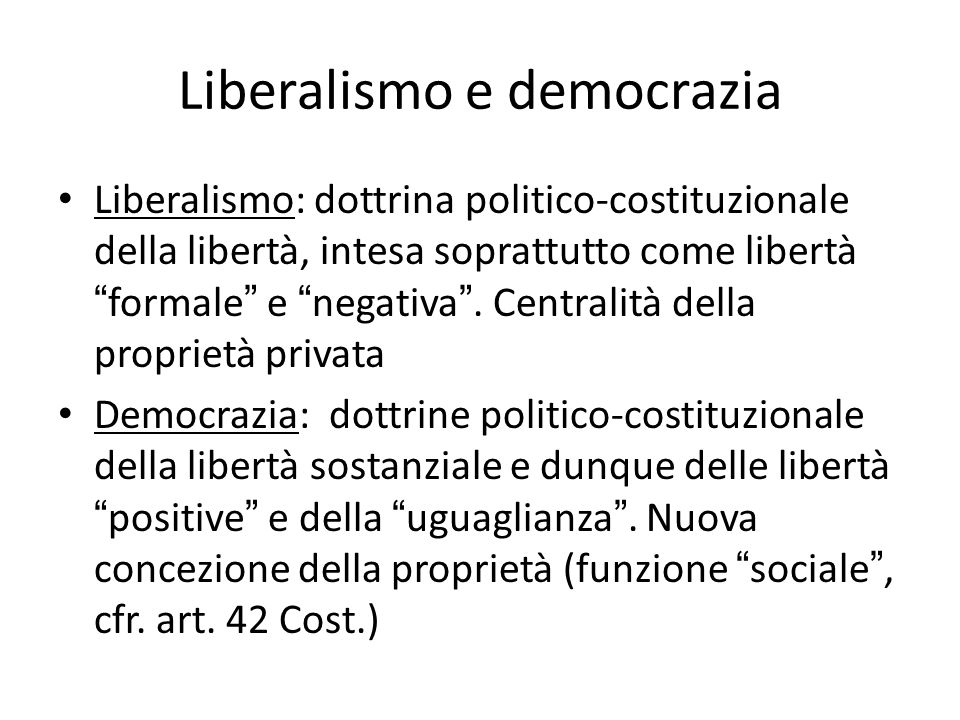 Liberalismo e democrazia