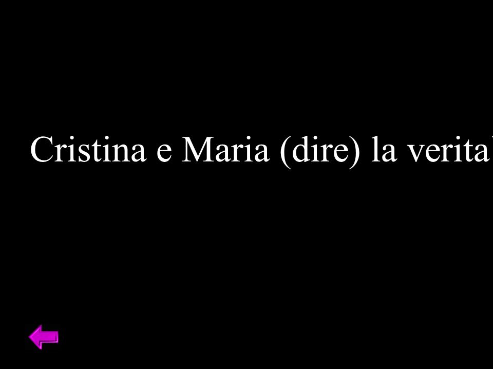 Cristina e Maria (dire) la verita`
