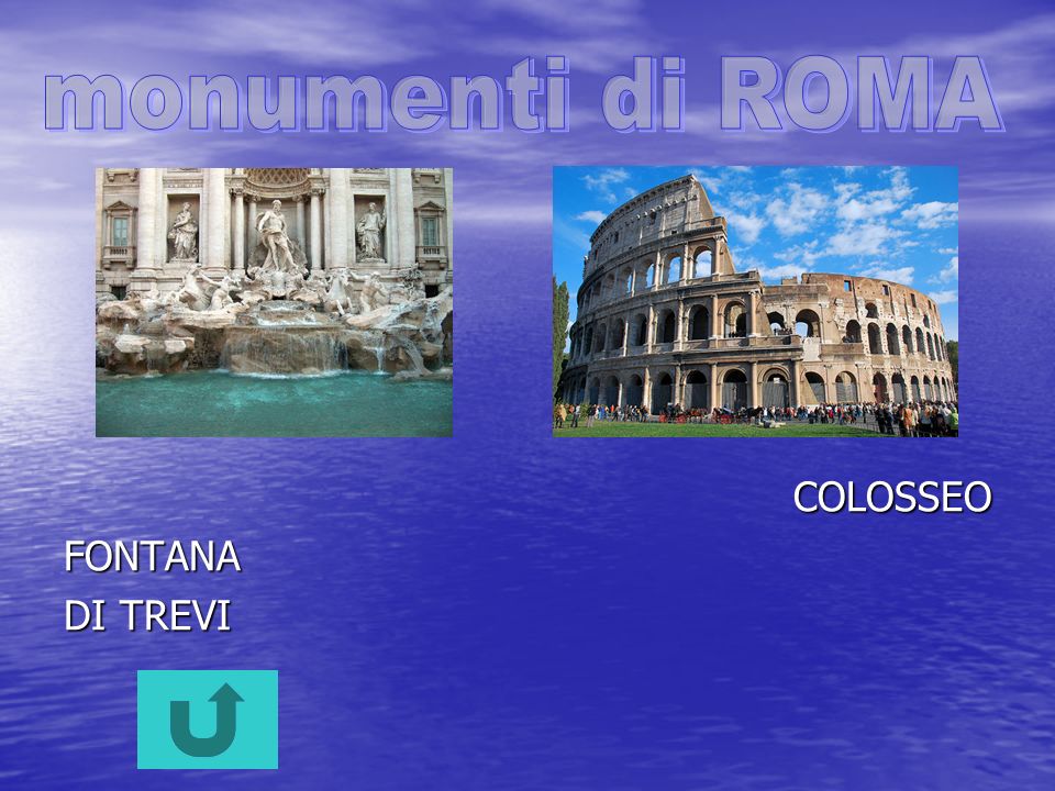 monumenti di ROMA COLOSSEO FONTANA DI TREVI