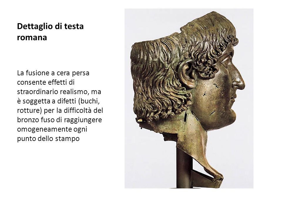 Dettaglio di testa romana
