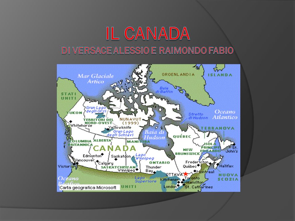 il Canada di Versace Alessio e Raimondo Fabio