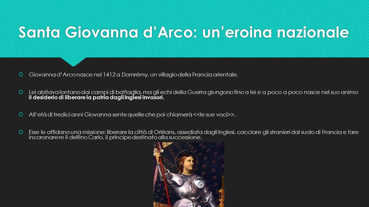 Santa Giovanna d’Arco: un’eroina nazionale