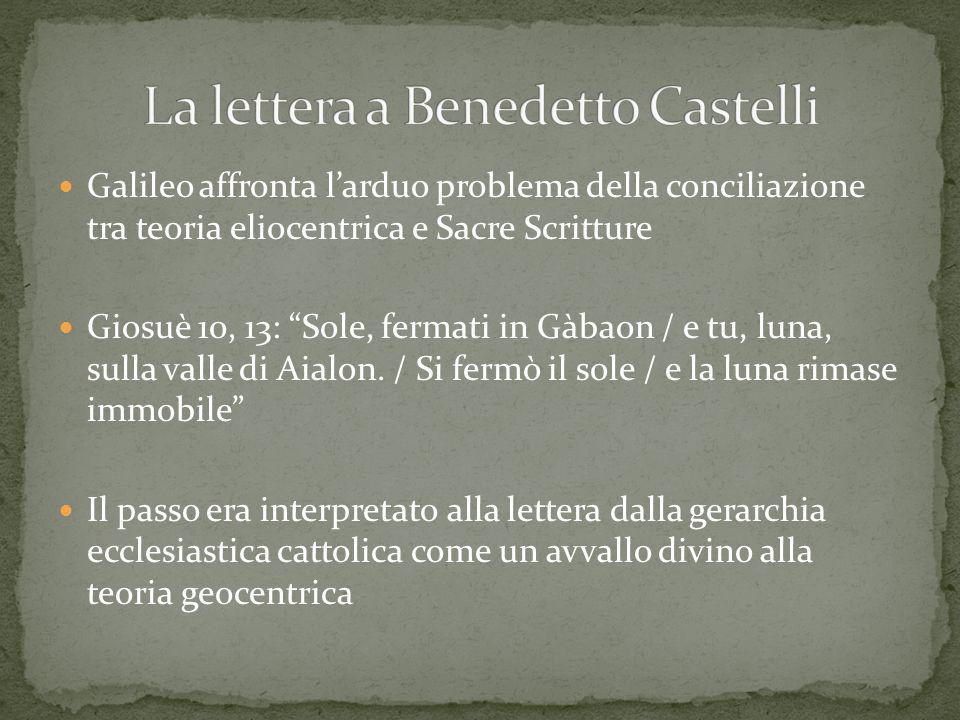 La lettera a Benedetto Castelli