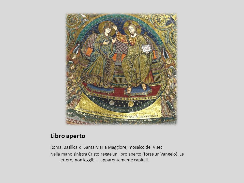 Libro aperto Roma, Basilica di Santa Maria Maggiore, mosaico del V sec.