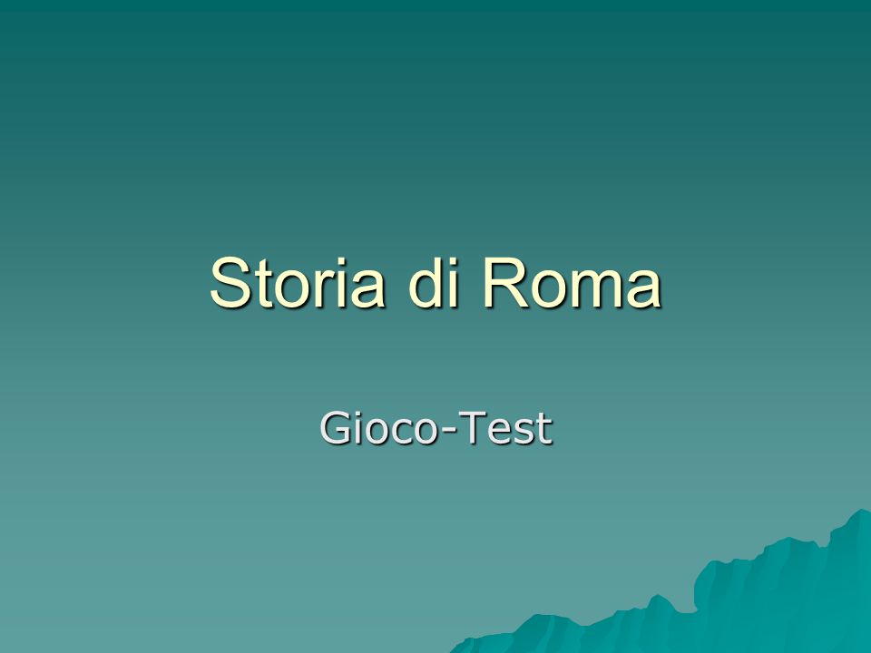 Storia di Roma Gioco-Test