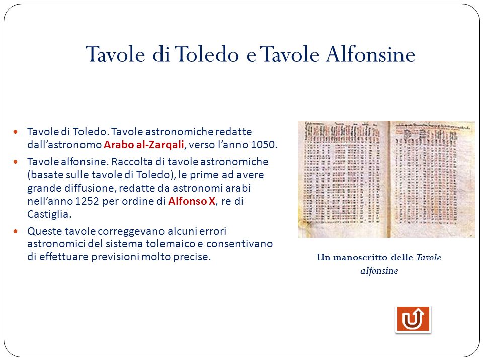 Tavole di Toledo e Tavole Alfonsine