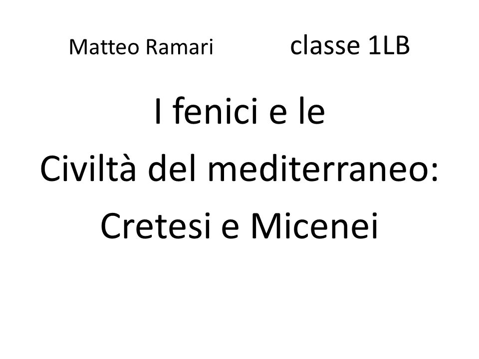 Matteo Ramari classe 1LB