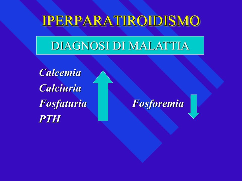 Calcemia Calciuria Fosfaturia Fosforemia PTH