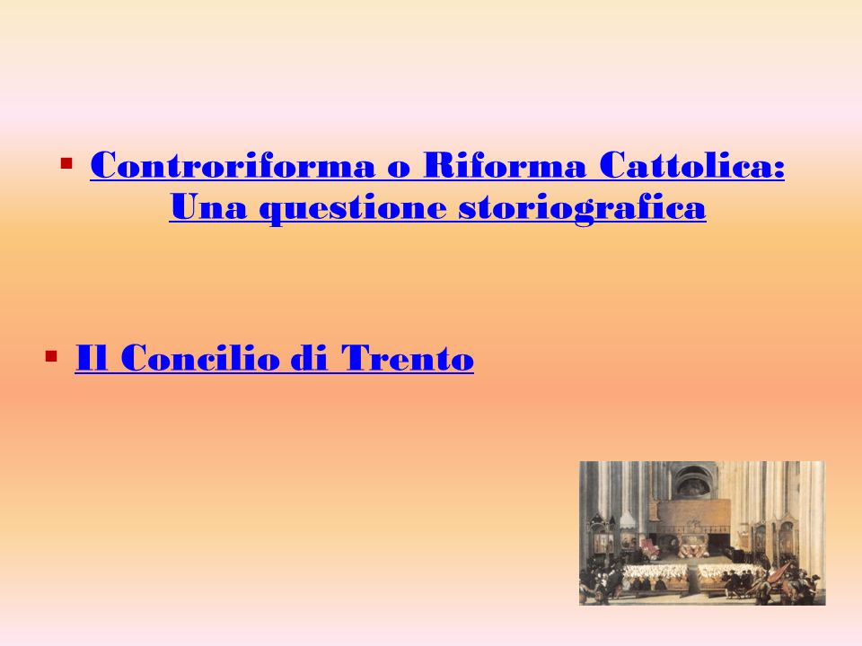 Controriforma o Riforma Cattolica: Una questione storiografica