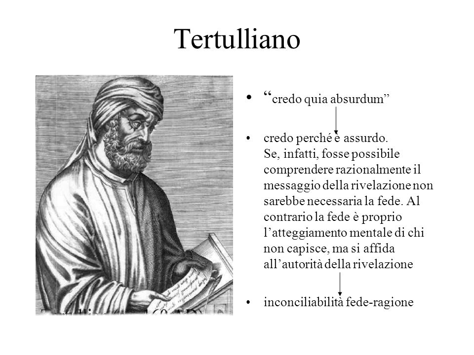 Tertulliano credo quia absurdum